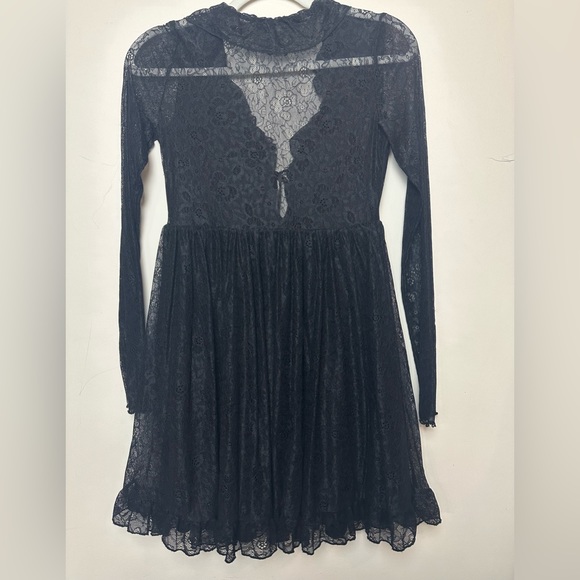 Urban Outfitters black lace dress goth Wednesday adams size Small - Picture 5 of 7